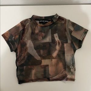 Mesh Cherub Crop Top